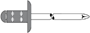 PolyGrip Blindniete Alu/Niro Flachrundkopf in RAL 9007 graualuminium